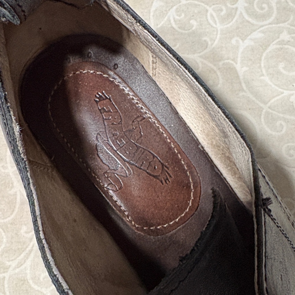 Freebird Mable. Stylish Black Leather Oxford Shoes - Picture 2 of 9